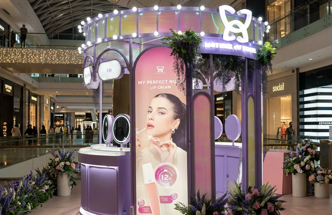 Cosmetics Brand Retail Pod designed and delivered by Going Highway Entertainers